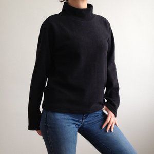 Black Super Soft Polar Fleece Mock Neck